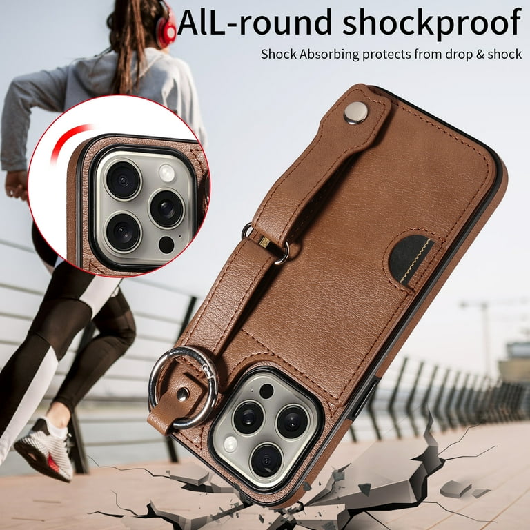 for iPhone 12/12 Pro Wallet Case with Card Holder, Hand Wrist