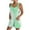 Green1, variant on Diufon Plus Size Womens Shorts Bodysuits Round Neck Sleeveless Adjustable Strap Rompers with Pockets