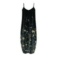 thumbnail image 3 of Robe Bohème pour Femmes Sans Manches Grande Taille Longue Maxi avec Poches Été Décontractée Robe de Plage Imprimé Floral, 3 of 4