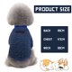 thumbnail image 2 of Suéter para perro de 2 piezas, abrigo para perro pequeño, mediano o gato, chaqueta de algodón suave y cálida de invierno para cachorro (azul marino + rojo vino) XL, 2 of 5