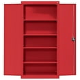 thumbnail image 6 of Sandusky Lee 36"W x 18"D x 72"H 5-Shelf Freestanding Steel Storage Cabinet with Recessed Handle, Red, 6 of 17