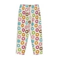 thumbnail image 5 of Xecao Colorful Donuts Women's Straight Lounge Pajama Pants: The Epitome of Relaxed Sleepwear, 5 of 9