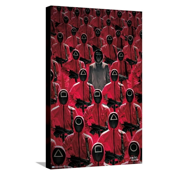 Netflix Squid Game - Key Art Canvas Wall Poster, 14.725" x 22.375"