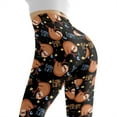thumbnail image 5 of DISNIMO Sloth Printed Women Yoga Pants Long, Athletic High Waisted Yoga Pants Tummy Control Soft Workout Leggings for Yoga Gym Sport, Black and Brown, XL, 5 of 6