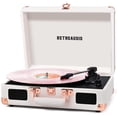 thumbnail image 1 of Tocadiscos de vinilo RetroAudio Bluetooth de 3 velocidades White Rose, 1 of 7