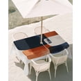 thumbnail image 3 of 60x120 Inch Outdoor Tablecloth with Umbrella Hole Zipper Rectangle Navy Blue Brown Rectangular Tablecloths Outside Waterproof Geometric Modern Abstract Art Patio Table Cloth Cover for Picnic Party, 3 of 8