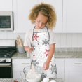 thumbnail image 4 of Multicolor Christmas Snowflake Pattern Kids Aprons for Girls and Boys,Adjustable Neck Strap Toddler Aprons for Kids Cooking Baking, 4 of 7