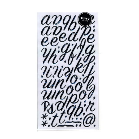 Thickers Dimensional Letters puffy, rainboots, black (pack of (Black Pussy The Best)