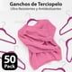 thumbnail image 4 of MAGMALIFE 50 Ganchos para Ropa de Terciopelo, Gancho Plateado Giratorio de 360 Grados, Adecuado para Todo Tipo de Ropa, Antideslizante (Fucsia), 4 of 7