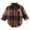 36# Coffee, variant on oqasdz Girls Jackets Big Boys Long Sleeve Striped Plaid Stand Collar Shirt Blouse Casual Outerwear Top Coat Outwear Size 3 Y-4 Y
