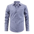 thumbnail image 1 of Blusa y camisa de manga larga con cuello vuelto para hombre, blusa informal a la moda con botones, cómoda y de manga larga con cuello vuelto, blusa de poliéster para hombre., 1 of 5