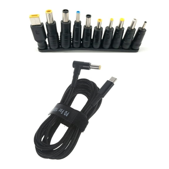 Necvior 100W Type-C Laptop Power Adapter Connector USB-C Type-C to Universal Laptop