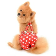 SELMAI Dog Sanitary Panties Female with Suspenders Washable Dog Diapers Polka Dot Doggy Underwear Reusable Dog Heat Panties Doggies Nappies Belly Bands Safety Pants with Bow-Knot