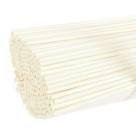Cake Pop Sticks - 300-Count 6-Inch Paper Sticks for Lollipops, Candy Apples, Cake Pops, White