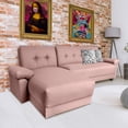thumbnail image 1 of Galiano Sala Esquinera Convertible Sofá Cama Lino Palo de Rosa Makora Moderno, 1 of 8