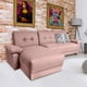 thumbnail image 1 of Galiano Sala Esquinera Convertible Sofá Cama Lino Palo de Rosa Makora Moderno, 1 of 8