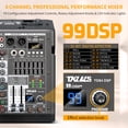 thumbnail image 3 of Mezclador de audio TKLBLS de 4 canales con DSP de 99 bits, ecualizador de 7 bandas y MP3, 3 of 8