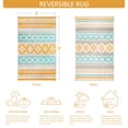 thumbnail image 2 of Aonewoe Outdoor Rug 6x9 Waterproof Reversible Camping Rug Patio Rug Plastic Straw Rug Outside Indoor Outdoor Area Rug for Patio Deck Balcony Picnic Beach, Yellow & Blue, 2 of 9