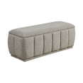 thumbnail image 4 of OakvillePark Halorini Textured Fabric Lift Top Storage Bench, Taupe, 4 of 9
