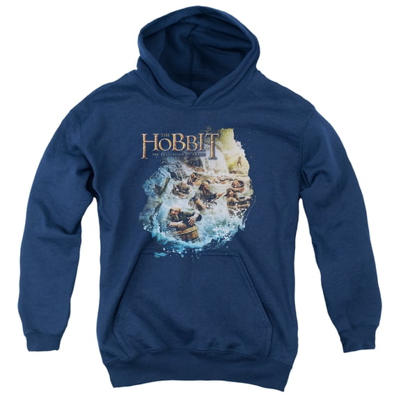 Hobbit - Barreling Down - Youth Hooded Sweatshirt - Medium