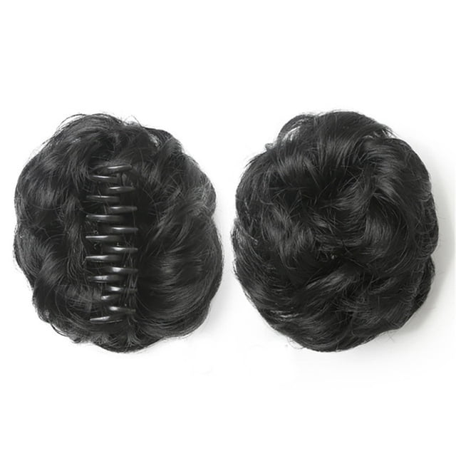 1Pcs Chignon Cheveux Bouclés Pince à Cheveux Faux Chignon Synthétique pour Femmes