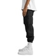 thumbnail image 5 of Blekii Mens Cargo Pants Drawstring Elastic Waist Casual Baggy Pant Streetwear Multi Pockets Black, 5 of 8