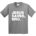 thumbnail image 3 of Inktastic Jesus Saves, Bro. Youth T-Shirt, 3 of 5