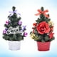 thumbnail image 5 of Decoración de árbol de Navidad artificial, modelo de árbol de Navidad, regalos para tienda de oficina en casa (20cm, morado A y rojo A), 2 uds., 5 of 6