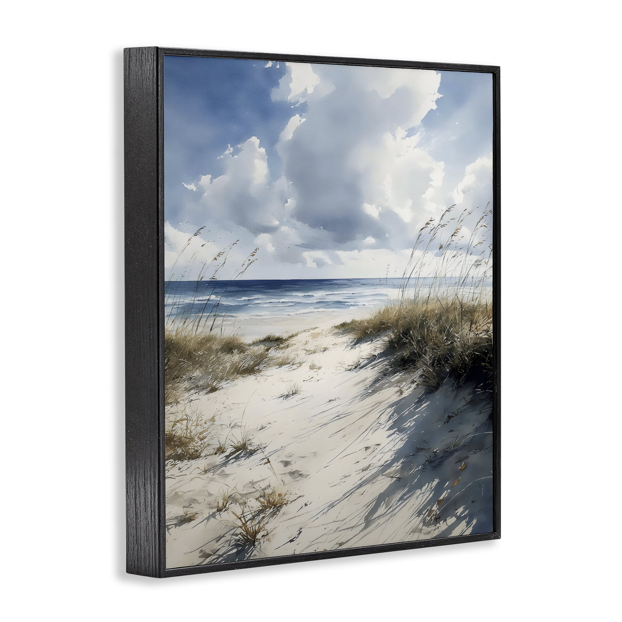 Stupell Industries Dune Beach at Midday Black Framed Giclee Art, design by Franklyn Gregory
