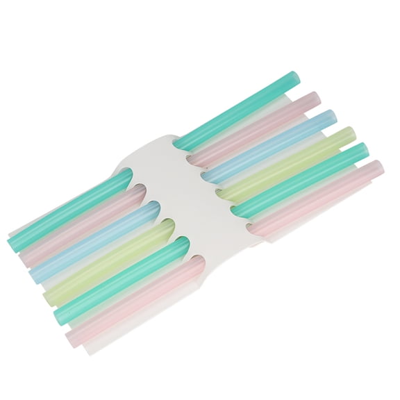 Pajita de silicona, 6 uds. Pajita reutilizable suave de silicona para niños, pajita de grado profesional