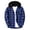 04-Blue, variant on Hooded Jackets for Men Long Sleeve Button Down Plaid Hoodie Shirts with Chest Pocket Fall Winter Layering Coats