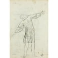 thumbnail image 3 of Claude Louis Desrais 13x18 Black Modern Framed Museum Art Print Titled - Sketch of Standing Man with Outstretched Arms, 3 of 5