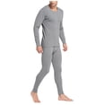 thumbnail image 2 of Chemises à Manches Longues pour Hommes Chemises à Manches Longues pour Hommes Coton Uni Coton Mince Col Rond Manches Longues sous-Vêtements Pantalon Ensemble, 2 of 8