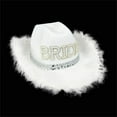 thumbnail image 6 of Yokua Cowboy Hats Bride Crystal Pork Pie Hat Panama Hat for Photography Props, 6 of 10