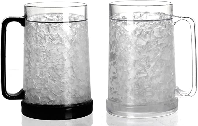 Frosty Mug Kühlbecher Bierkrug Eiskrug Frozen Ice Becher Krug Glas 0,4 Liter 