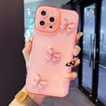 thumbnail image 4 of for iPhone 13 Pro Max Case 6.7 inch,Cute 3D Butterfly Bling Glitter Clear Transparent Case with Anti-Fall Lens Cameras Sparkly Soft TPU Case for iPhone 13 Pro Max Cover for Women Girls Pink, 4 of 13