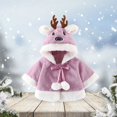 thumbnail image 2 of XXWXYD Baby Girls 𝖥aux F𝗎r 𝖠ntler Hooded Cape, Winter Thick Poncho Cloak with Cozy Lining, Christmas Photoshoot Outerwear for Baby, 2 of 9
