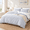 Gray-Queen, variant on - Stripedforter Set Ticking Stripe Vertical Pinstripe Neutral Farmhouse Pattern Printed Soft Lightweight Bedding 3 Pieces Blue Wh