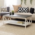 thumbnail image 2 of Pemberly Row 48" Distressed Farmhouse Coffee Table in Gray/White Wash, 2 of 11
