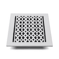 thumbnail image 4 of Cast Iron Floor Vent Cover 9″ x 9″ with Adjustable Damper – Heavy Duty Tudor Mushroom Design Decorative HVAC Register, Powder Coated Repaintable Rust-Free Air Vent Grille for Floors & Walls – VR 100, 4 of 8