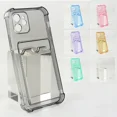 thumbnail image 2 of Funda de teléfono transparente de TPU con parachoques para iPhone 16, 15, 14, 13, 12 Mini, 11 Pro, XS Max, XR, X, SE 2020, 8, 7 Plus, billetera, tarjetero, funda T10, 2 of 5
