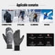 thumbnail image 5 of Guantes de invierno Cálido forro polar Pantalla táctil A prueba de viento Manoplas impermeables para, 5 of 5
