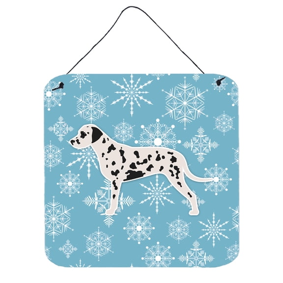 Carolines Treasures BB3483DS66 Winter Snowflake Dalmatian Wall or Door Hanging Prints