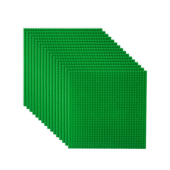 Placas base de construcción LVHERO Classic, 10 x 10 cm, 16 unidades, color verde