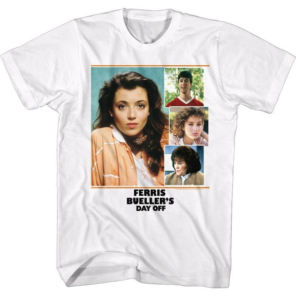 Ferris Bueller's Day Off Sloane Collage White Adult T-Shirt