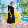 thumbnail image 6 of SUN CUBE Kids Changing Robe Surf Poncho, Kids Beach Towels, Hooded Towel For Toddler Bath Pool, Microfiber Quick Dry Wearable Towel Poncho with Hood, Swim Towel for Boys Girls 3-7 Years, Black, 6 of 7