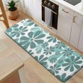 thumbnail image 5 of Teal Daisy Flower Pattern Kitchen Rug Mat,Kitchen Runner Rugs Non Skid Washable,Decorative Kitchen Floor Mats for Kitchen,Sink,Laundry,17"x47.2", 5 of 7