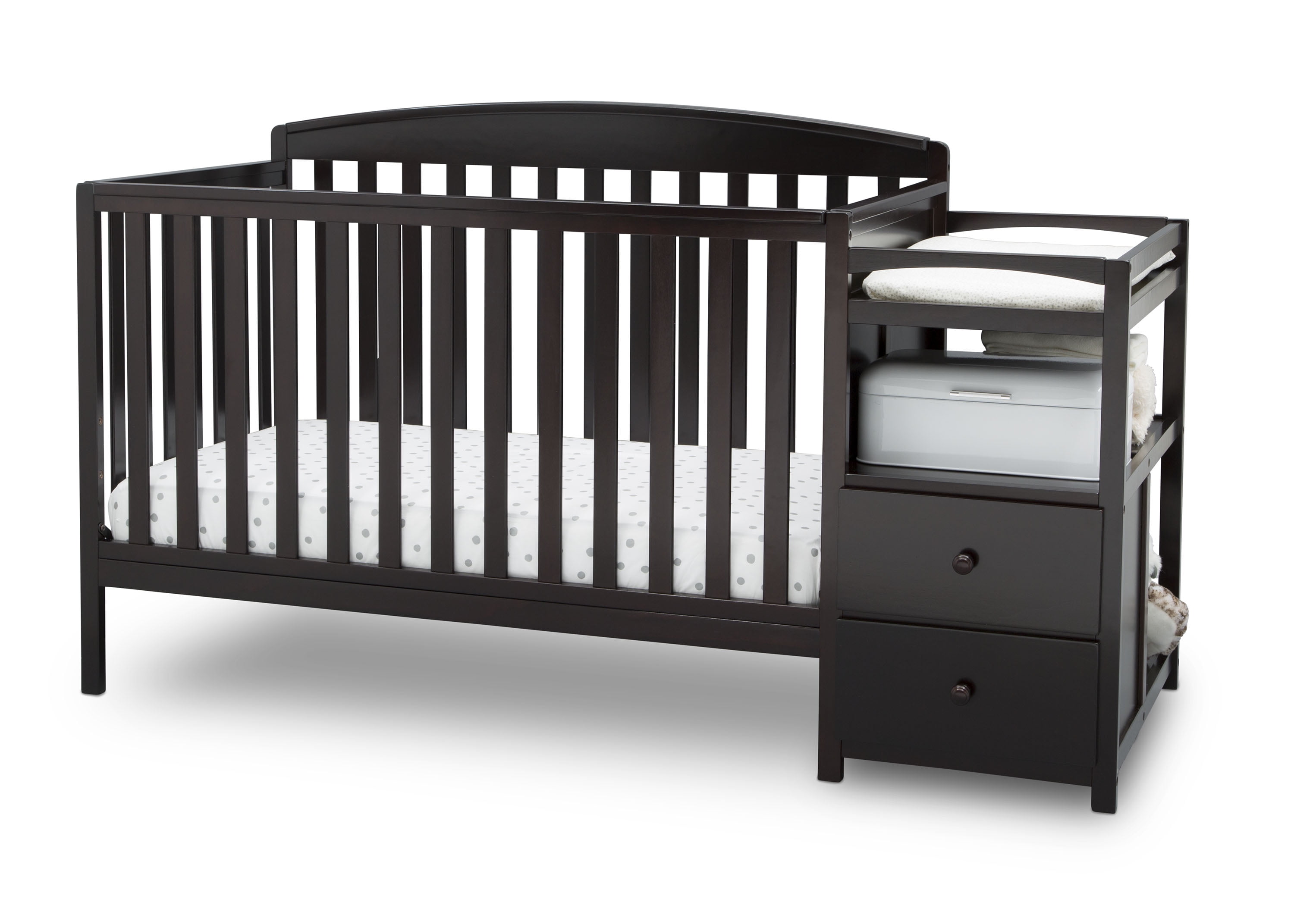 baby bed and changing table