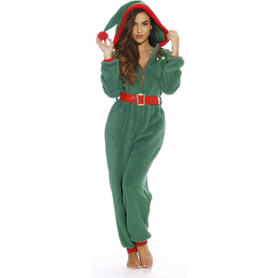 Elf Christmas Adult Onesie Pajamas, Elf, Size: 2X, Prestigez