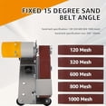 thumbnail image 6 of 3-In-1 Mini Belt Sander - 15 Degree Knife Sharpener Electric Bench Grinder Sanding Machine, 7 Types Adjustable Speed Buffer Polisher for Metal Wood DIY Handcraft, Tool & Knife Sharpening (Plus Kit), 6 of 7